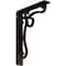 Ekena Millwork Orleans Wrought Iron Bracket, (Single center brace), Antiqued Brass 1 1/2"W x 7 1/2"D x 10"H BKTM01X07X10SOLABS - alternate 1
